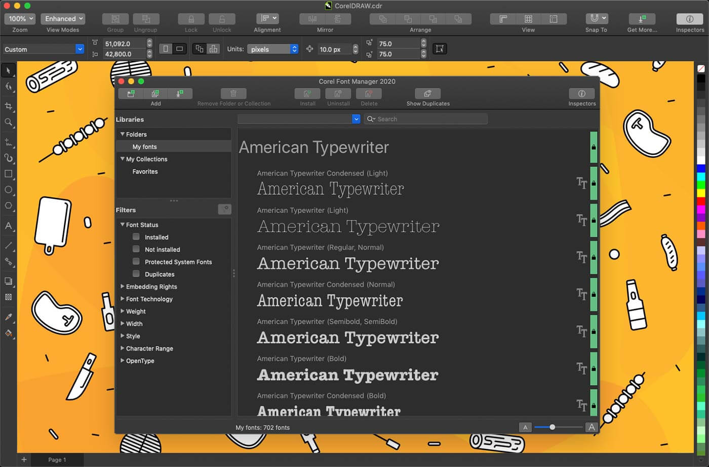 Corel Font Manager 2020