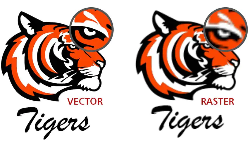 Vector art vs. raster art