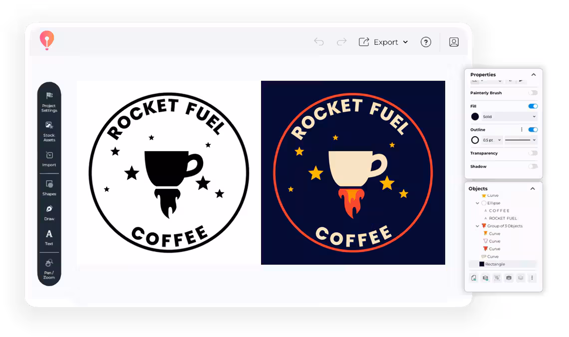 How to design a logo in CorelDRAW Go