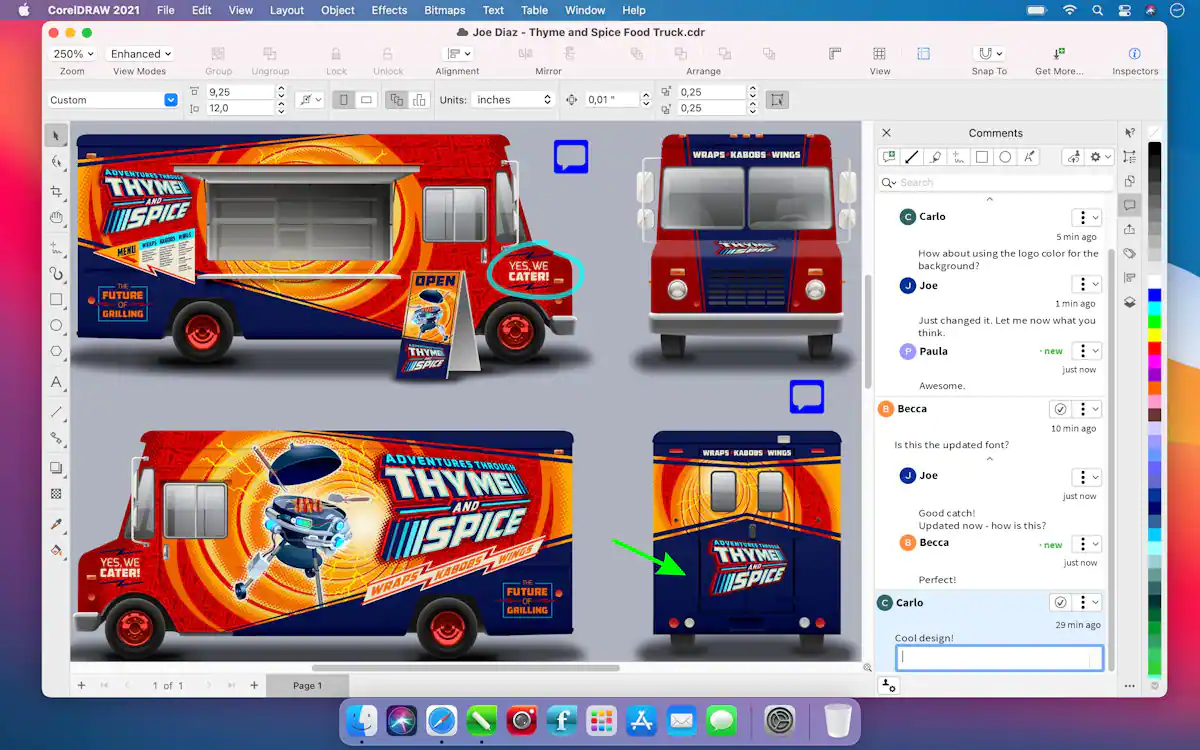 CorelDRAW 2021 for Mac UI screenshot